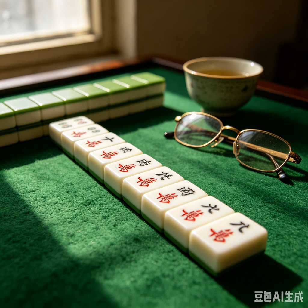 blue crystal mahjong set